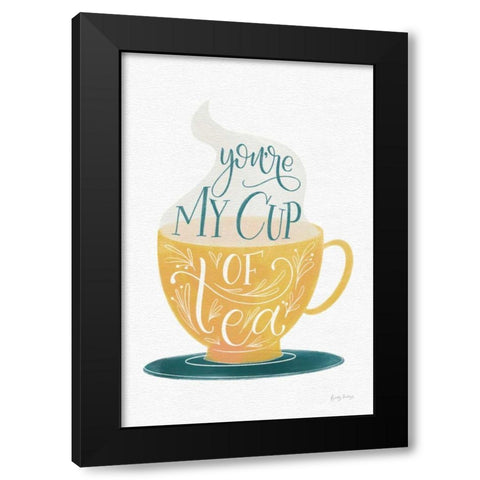 My Cup of Tea Black Modern Wood Framed Art Print with Double Matting by Thorns, Becky