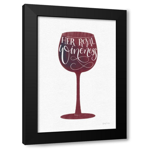 Wineness Black Modern Wood Framed Art Print with Double Matting by Thorns, Becky