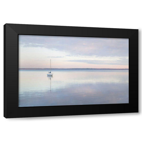 Sailboat in Bellingham Bay I Black Modern Wood Framed Art Print by Majchrowicz, Alan