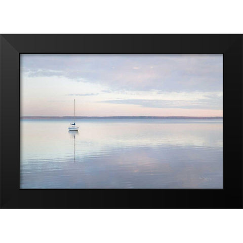 Sailboat in Bellingham Bay I Black Modern Wood Framed Art Print by Majchrowicz, Alan