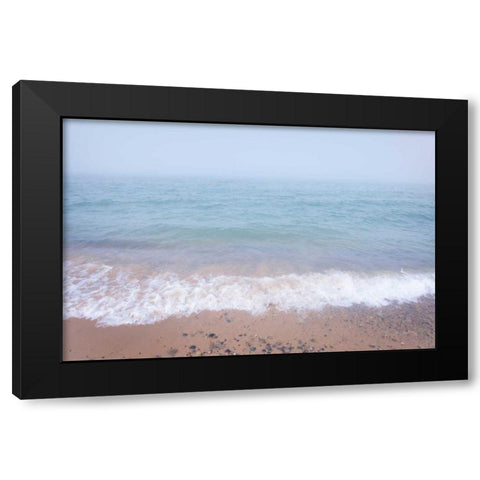 Whitefish Point Beach Black Modern Wood Framed Art Print by Majchrowicz, Alan