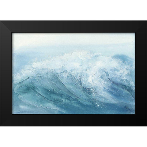 Waves I Black Modern Wood Framed Art Print by Paschke, Chris