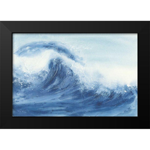 Waves II Black Modern Wood Framed Art Print by Paschke, Chris
