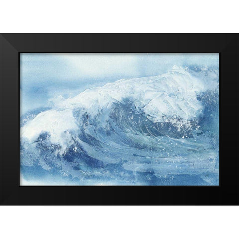 Waves IV Black Modern Wood Framed Art Print by Paschke, Chris