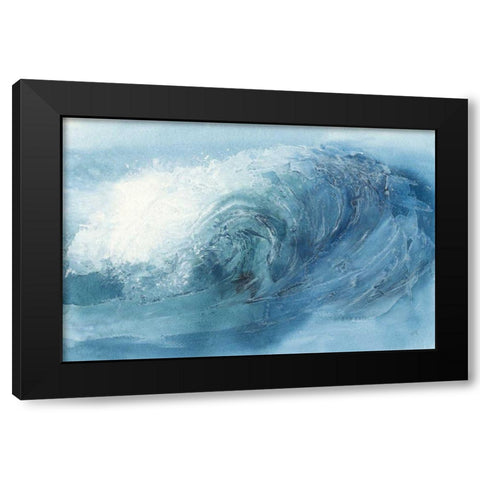 Waves VI Black Modern Wood Framed Art Print with Double Matting by Paschke, Chris