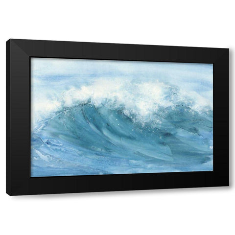 In the Blue I Black Modern Wood Framed Art Print with Double Matting by Paschke, Chris