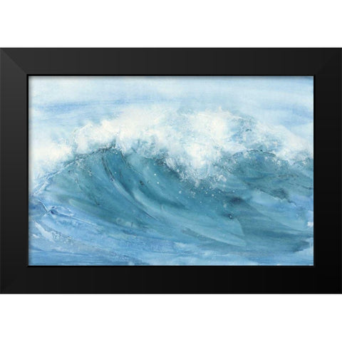 In the Blue I Black Modern Wood Framed Art Print by Paschke, Chris