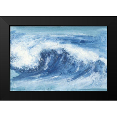 In the Blue II Black Modern Wood Framed Art Print by Paschke, Chris