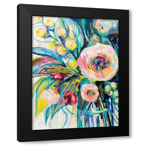 Pink Delights I Black Modern Wood Framed Art Print with Double Matting by Vertentes, Jeanette