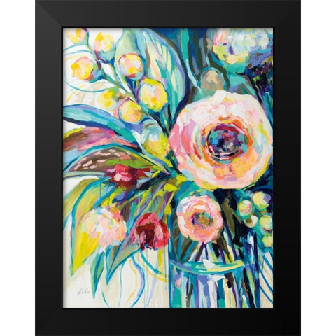 Pink Delights I Black Modern Wood Framed Art Print by Vertentes, Jeanette