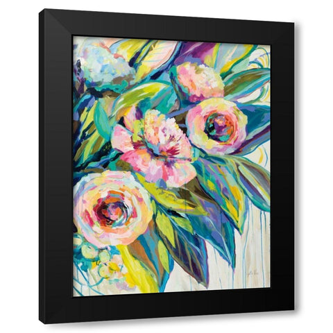 Pink Delights II Black Modern Wood Framed Art Print with Double Matting by Vertentes, Jeanette