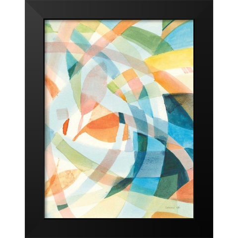 Colorful Abstract II Black Modern Wood Framed Art Print by Nai, Danhui