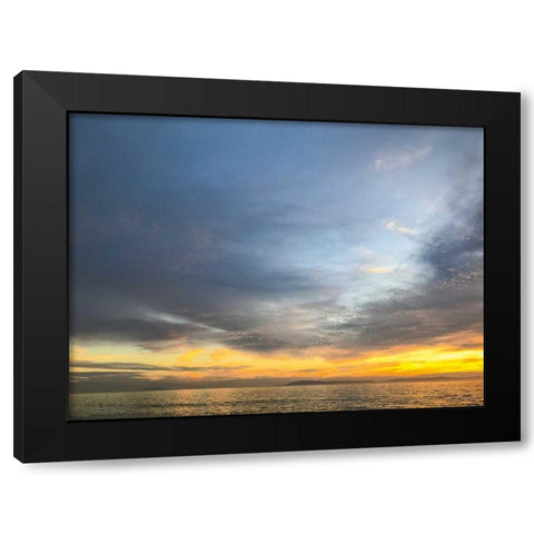 Golden Ocean Black Modern Wood Framed Art Print by Goldstein, Ed