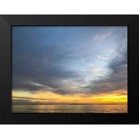 Golden Ocean Black Modern Wood Framed Art Print by Goldstein, Ed