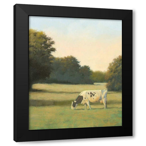 Morning Meadows I Black Modern Wood Framed Art Print with Double Matting by Wiens, James