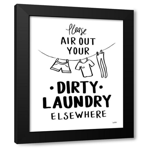 Bathroom Etiquette I Black Modern Wood Framed Art Print with Double Matting by York, Leah