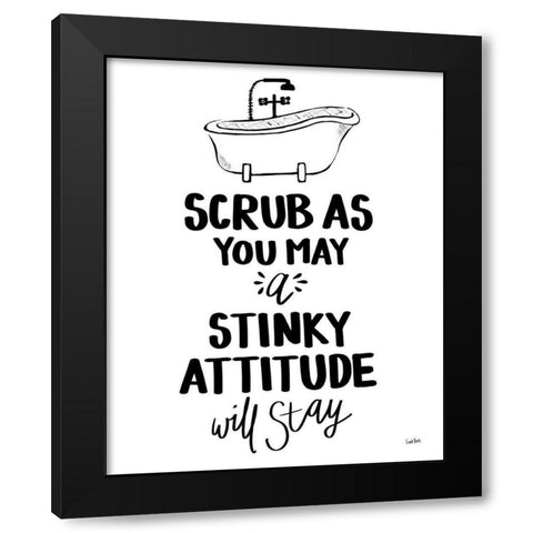 Bathroom Etiquette II Black Modern Wood Framed Art Print with Double Matting by York, Leah