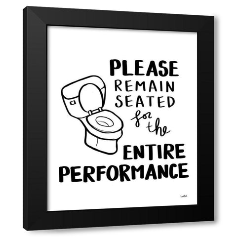 Bathroom Etiquette III Black Modern Wood Framed Art Print by York, Leah