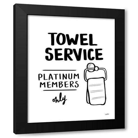 Bathroom Etiquette IV Black Modern Wood Framed Art Print with Double Matting by York, Leah