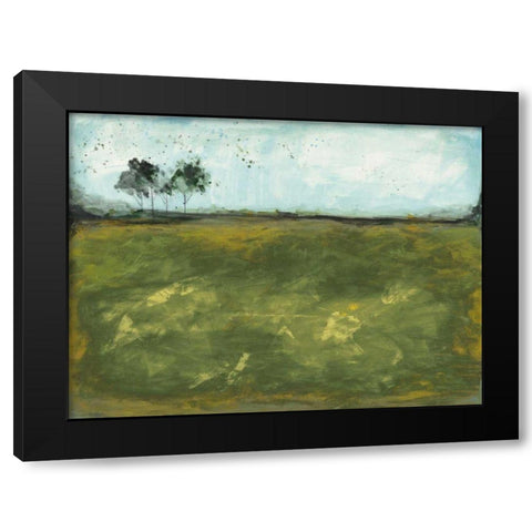 Over the Meadow Green Black Modern Wood Framed Art Print by Prahl, Courtney
