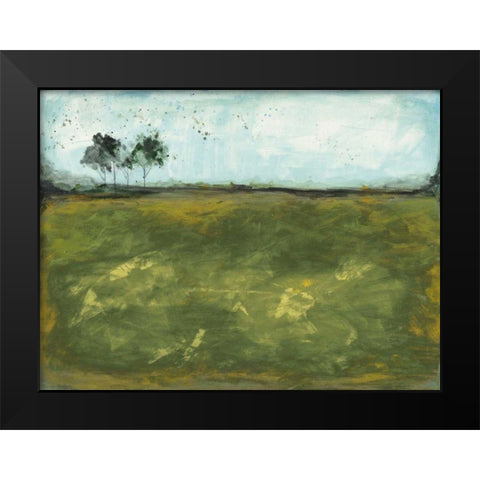 Over the Meadow Green Black Modern Wood Framed Art Print by Prahl, Courtney