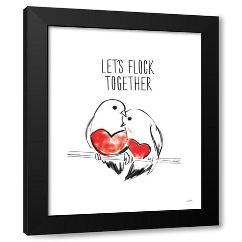 Valentines VIII Black Modern Wood Framed Art Print by York, Leah