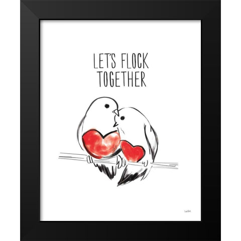 Valentines VIII Black Modern Wood Framed Art Print by York, Leah