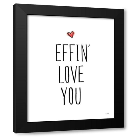 Valentines X Black Modern Wood Framed Art Print with Double Matting by York, Leah