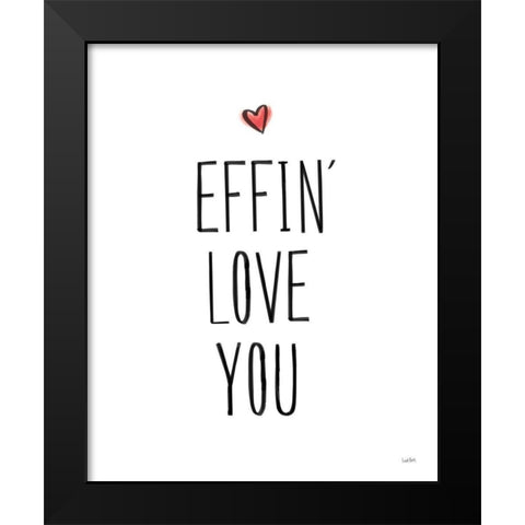Valentines X Black Modern Wood Framed Art Print by York, Leah