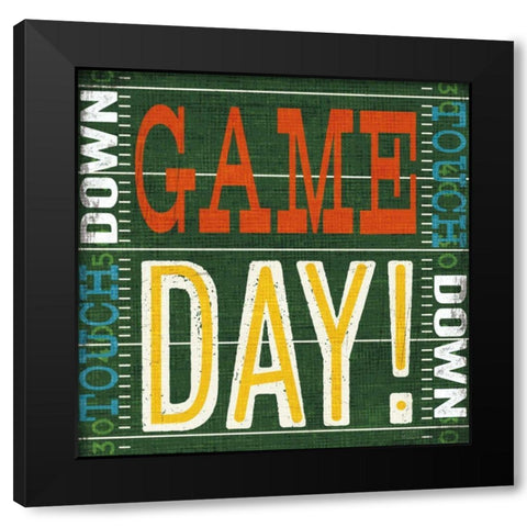 Football II Black Modern Wood Framed Art Print with Double Matting by Mullan, Michael