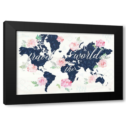 Moroccan Bouquet I Black Modern Wood Framed Art Print by June, Dina