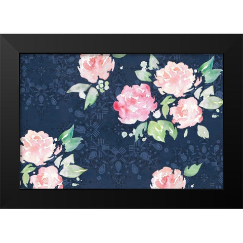 Moroccan Bouquet III Black Modern Wood Framed Art Print by June, Dina