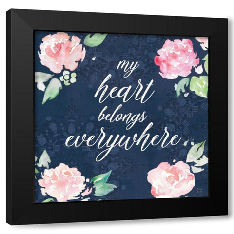 Moroccan Bouquet V Black Modern Wood Framed Art Print by June, Dina