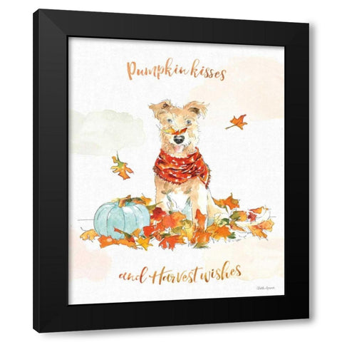 Harvest Dogs II Black Modern Wood Framed Art Print with Double Matting by Grove, Beth