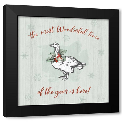 Farmhouse Christmas V Black Modern Wood Framed Art Print with Double Matting by Pertiet, Katie