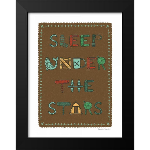 Sleep Under the Stars Dark Black Modern Wood Framed Art Print by Snowdon, Alexandra