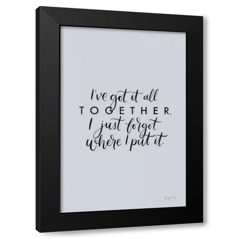 All Together Black Modern Wood Framed Art Print with Double Matting by Thorns, Becky