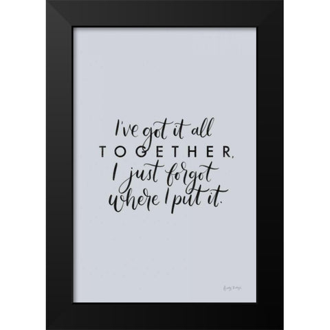 All Together Black Modern Wood Framed Art Print by Thorns, Becky