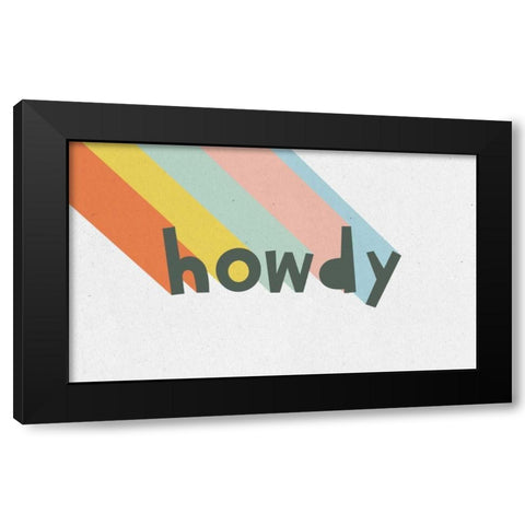 Rainbow Words V Black Modern Wood Framed Art Print with Double Matting by Hershey, Moira