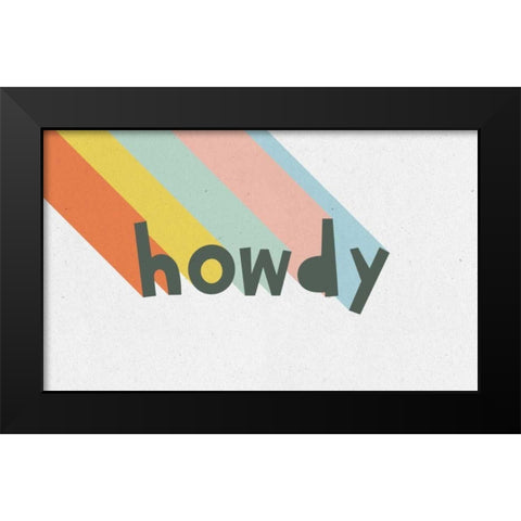 Rainbow Words V Black Modern Wood Framed Art Print by Hershey, Moira