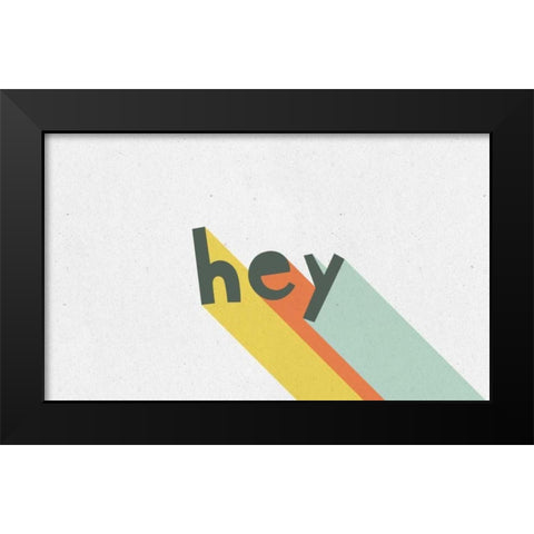 Rainbow Words VIII Black Modern Wood Framed Art Print by Hershey, Moira