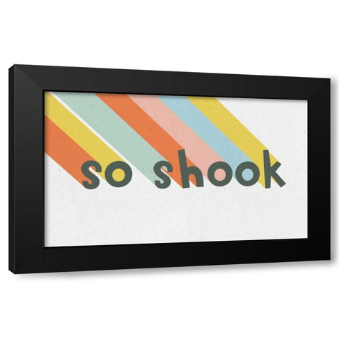 Rainbow Words IX Black Modern Wood Framed Art Print with Double Matting by Hershey, Moira