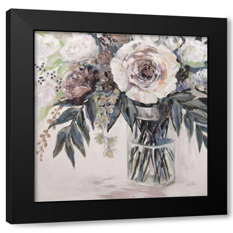 Elation Greige Black Modern Wood Framed Art Print by Vertentes, Jeanette