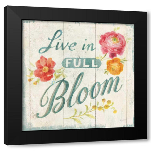 Full Bloom X Floral Black Modern Wood Framed Art Print with Double Matting by Nai, Danhui