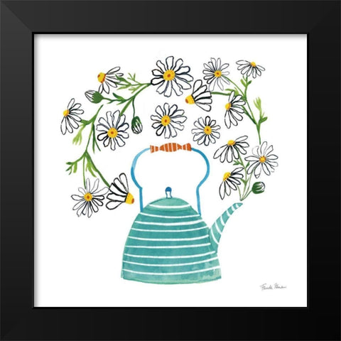 Organic Tea I Black Modern Wood Framed Art Print by Zaman, Farida