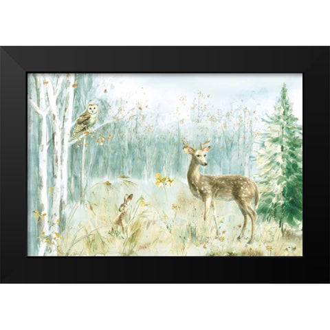 Meadows Edge I Black Modern Wood Framed Art Print by Nai, Danhui