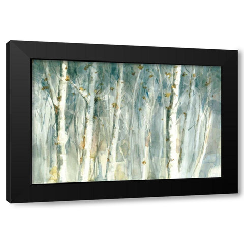 Meadows Edge II Black Modern Wood Framed Art Print with Double Matting by Nai, Danhui