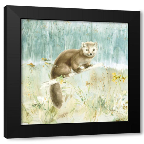 Meadows Edge V Black Modern Wood Framed Art Print with Double Matting by Nai, Danhui