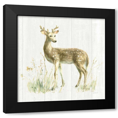 Meadows Edge III on Wood Black Modern Wood Framed Art Print with Double Matting by Nai, Danhui