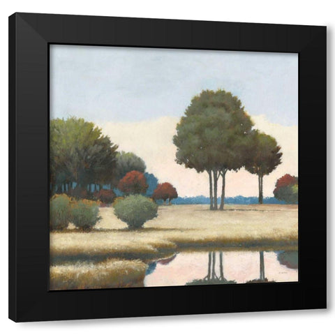 By the Waterways II Black Modern Wood Framed Art Print with Double Matting by Wiens, James